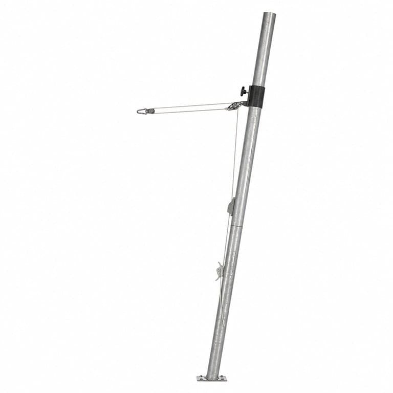Stâlp de susținere pentru velă de umbrire Schneider 251-00, oțel, argintiu, 11,8 kg, catarg de fixare pentru umbrire exterioară, utilizat, cu zgârieturi (stare: vezi a 2-a poză)
