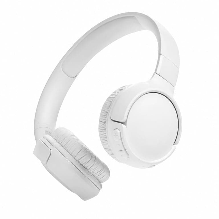 Căști wireless JBL Tune 520 BT, alb, Bluetooth, Pure Bass — defecte, pentru piese (stare: vezi a 2-a poză)
