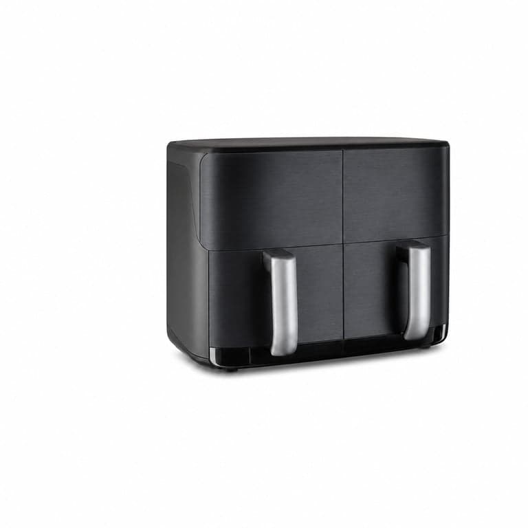 Friteuză cu aer cald Russell Hobbs Satisfry 27681-56 cu două cuve, 9L — defectă, pentru piese: nu se aprinde (stare: vezi a 2-a imagine)