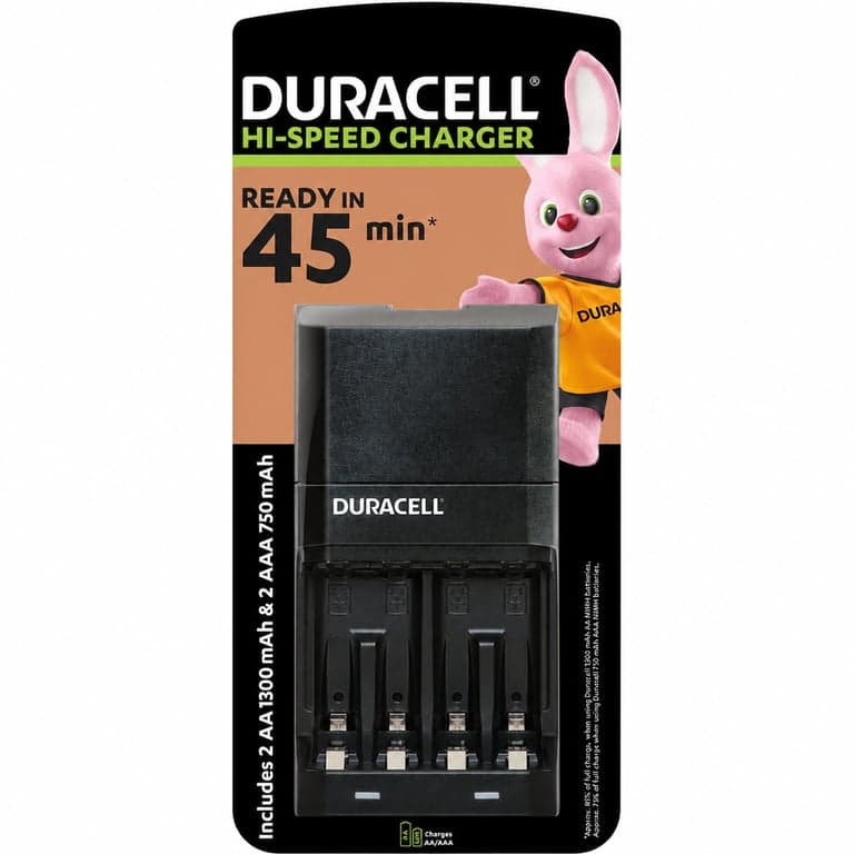 Încărcător rapid Duracell de 45 de minute pentru acumulatori AA și AAA - negru — Acumulatorii lipsesc (stare: vezi a 2-a imagine)