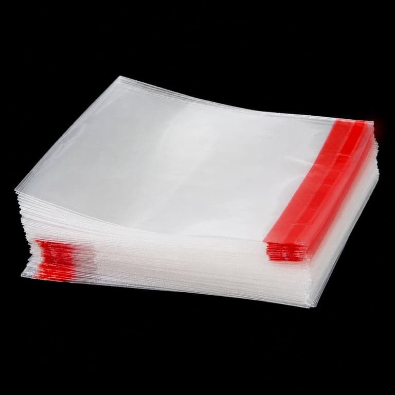 Pungi de celofan autoadezive KINETOX 6x8 cm, pungi transparente din plastic resigilabile pentru biscuiți și dulciuri — număr incomplet de bucăți (stare: vezi a doua fotografie)