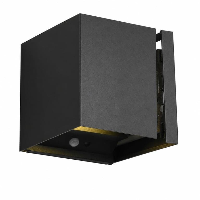 Lampă de perete cu LED reîncărcabilă RL Live Your Light Talent R27759132 – Metal negru mat, suport magnetic, senzor de mișcare, senzor crepuscular, încărcare USB-C, Fe
