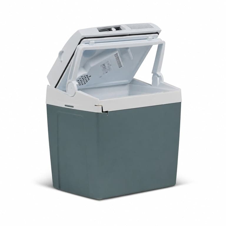 Ladă frigorifică electrică Mobicool ME24, 23 litri, gri, 12V/230V, auto și rețea — carcasă intactă, fără crăpături (stare: vezi a 2-a poză)