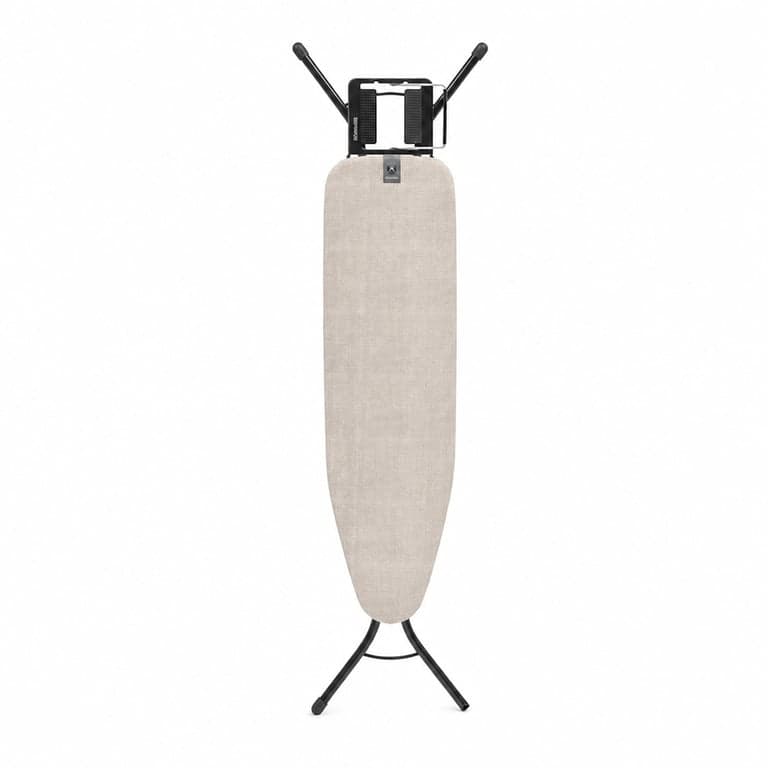 Masă de călcat Brabantia 110x30 cm Denim Grey, husă din bumbac 100% Fairtrade — lipsește un capac de plastic de la picior (stare: vezi a 2-a imagine)