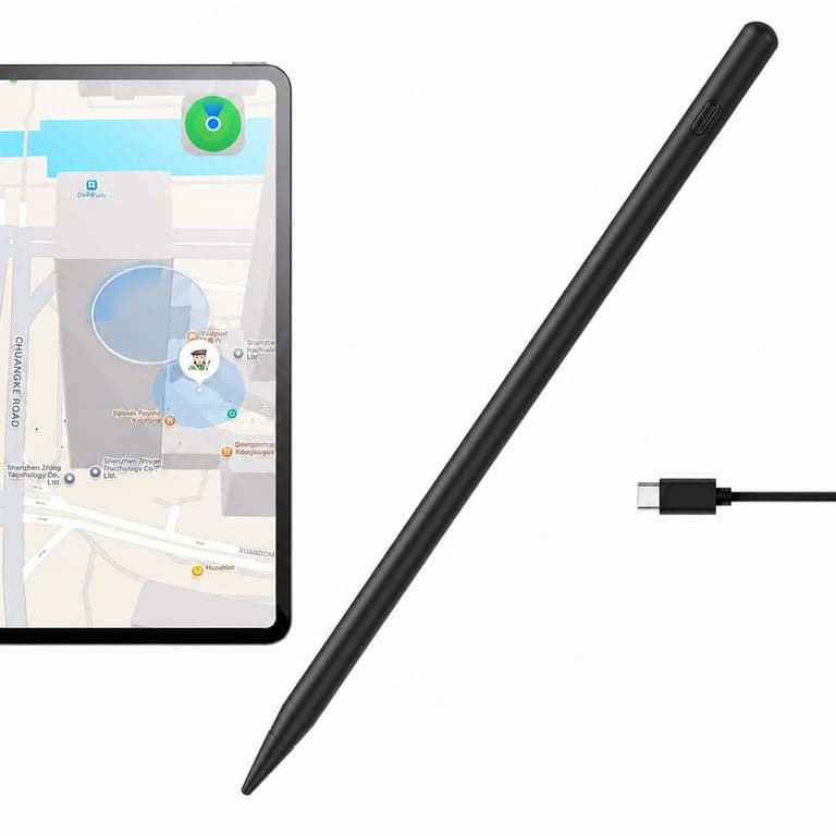 Creion digital ESR Geo pentru iPad cu funcție Find My, negru — — defect, pentru piese: Se poate asocia cu dispozitivul (stare: vezi a 2-a imagine)