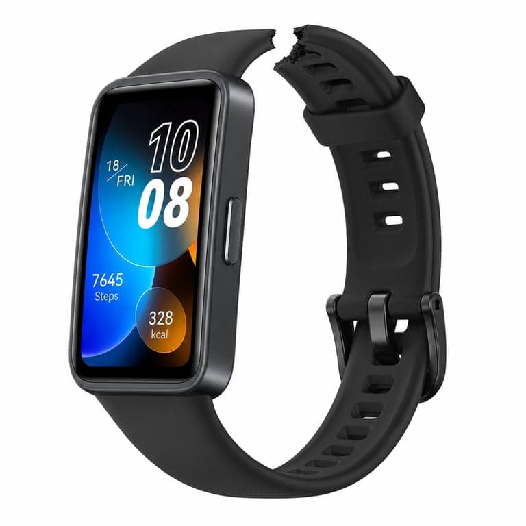 Ceas inteligent HUAWEI Band 8, culoarea Midnight Black — pentru piese / dezmembrare: fără încărcător, iar brățara este ruptă (stare: vezi a 2-a poză)
