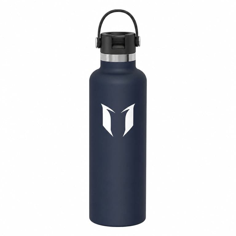 Termos din oțel inoxidabil Super Sparrow, 1 L, albastru închis, cu capac FlipFlow – incomplet — fără pai (stare: vezi a 2-a fotografie)