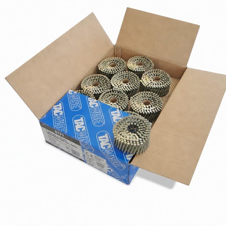 Cuie cu rolă pentru capsator Tacwise 0777, zincate, 2,8 x 50 mm – role de 4000 bucăți, stoc incomplet (lipsește 1 rolă) — set de 19 bucăți