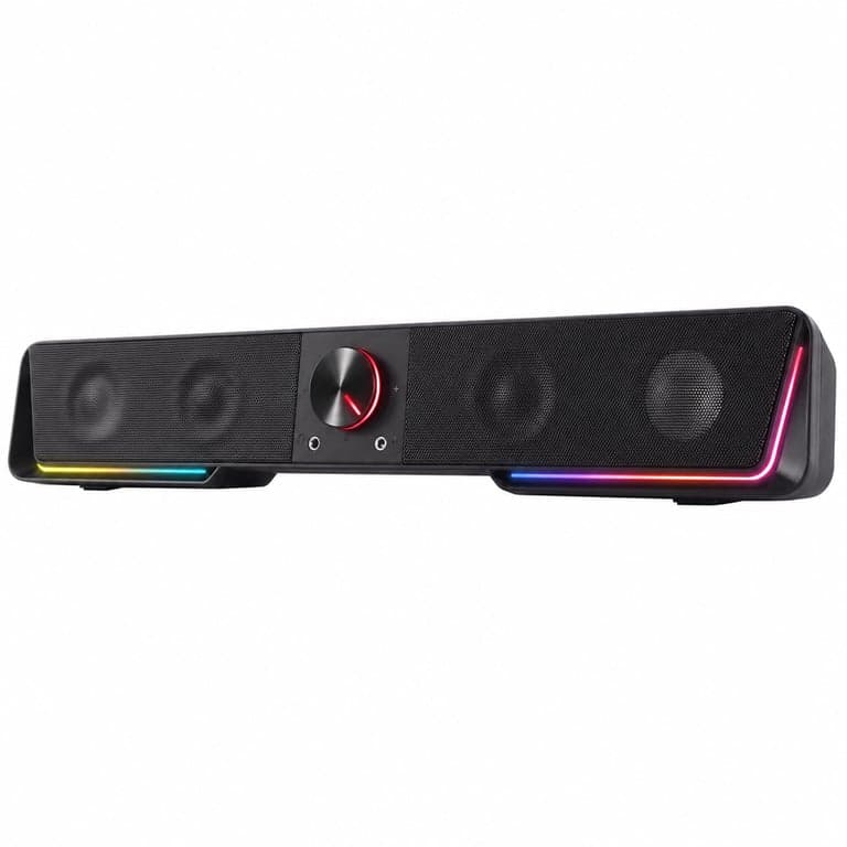 Soundbar PC Speedlink Gravity RGB Stereo — defect, funcționează parțial: emite un zgomot de frecvență în timpul utilizării (stare: vezi a 2-a imagine)