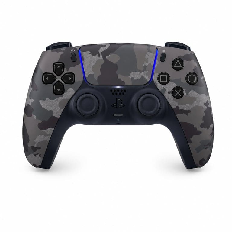 Controller wireless PlayStation DualSense pentru PS5, camuflaj gri — Cablul de încărcare nu este inclus (stare: vezi a 2-a imagine)
