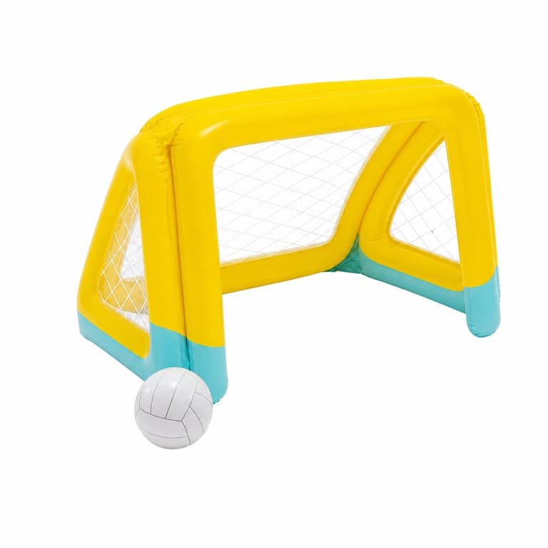 Poartă de fotbal gonflabilă pentru apă Intex 58507, 124x84x76 cm, pentru copii, cu săculeți de stabilizare, fără minge, utilizată (stare: vezi a 2-a poză)