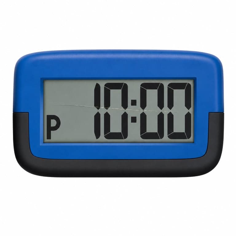 Ceas de parcare electronic Needit Park Micro – indicator digital automat al timpului de parcare, certificat KBA — zgârietură vizibilă în centru (stare: vezi poza 2)
