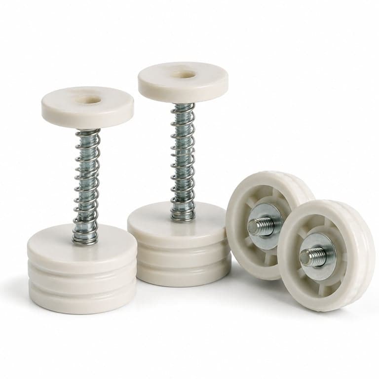 Set de piese de schimb pentru poarta de siguranță Safety 1st Auto Close Metal, role și șuruburi, alb, 73–136 cm, pentru fixare fără găurire