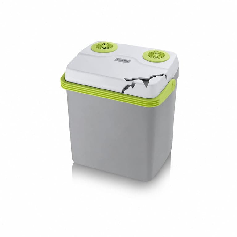 Geantă frigorifică electrică SEVERIN KB 2922 19 L, funcție de răcire și menținere la cald — defectă, pentru piese: Capac rupt (stare: vezi a 2-a fotografie)