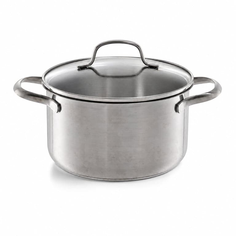 Oală din oțel inoxidabil Fissler San Francisco cu capac din sticlă, 20 cm, 3,3 L — prezintă urme de utilizare (stare: vezi a 2-a fotografie)