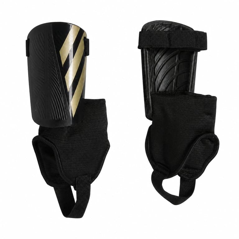 Apărători de tibie junior adidas TIRO - Negru/Auriu Metalizat/Alb, mărimea M, apărători de fotbal — urme minore de utilizare (stare: vezi a 2-a imagine)