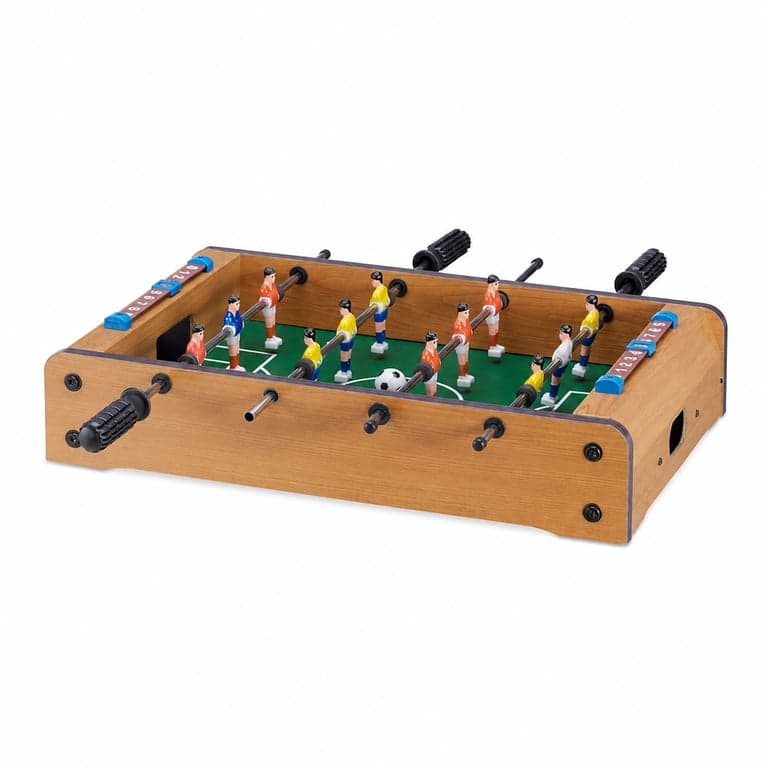 Masă de foosball Relaxdays pentru copii — defectă, funcționează parțial: unul dintre mânere este rupt (stare: vezi a 2-a fotografie)