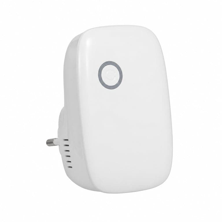 Amplificator semnal WiFi STRONG AC1200 cu priză, dual-band, WPS, port LAN, alb — utilizat, cablu de rețea inclus (stare: vezi a 2-a imagine)