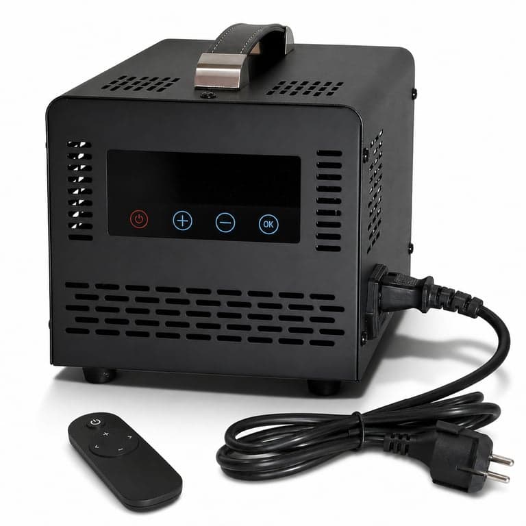 Generator de ozon Charmline cu telecomandă 60000 mg/h pentru eliminarea mirosurilor — defect, pentru piese: aparat nefuncțional (stare: vezi poza a 2-a)
