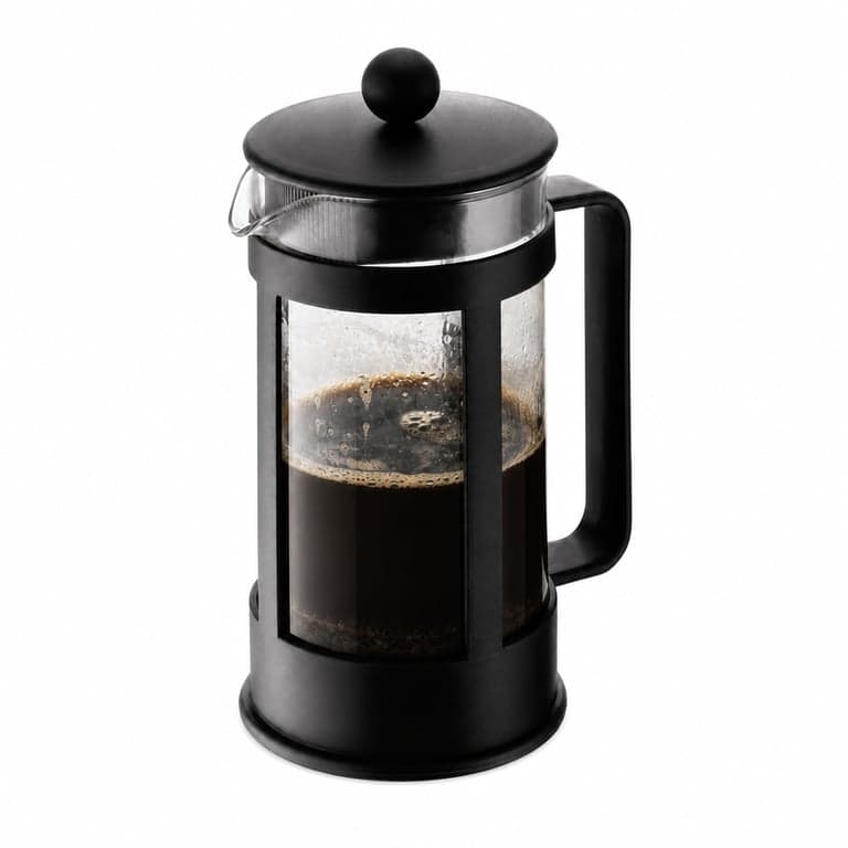 Cafetieră French Press Bodum Kenya 350 ml, 3 cești, negru, preparare manuală — urme de utilizare vizibile în interior (stare: vezi a 2-a fotografie)