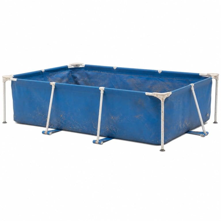 Piscină de grădină dreptunghiulară Intex Metal Frame Junior 260x160x65 cm, albastră, 2282 — Murdară și cu urme vizibile de utilizare (stare: vezi a 2-a imagine)