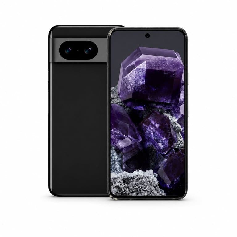 Smartphone Google Pixel 8 256 GB Obsidian black - Utilizat, port de încărcare zgâriat, minor — Port de încărcare utilizat (stare: vezi a 2-a imagine)