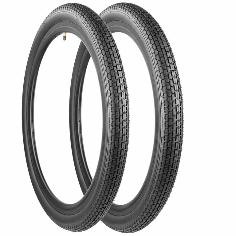 Set 2 anvelope bicicletă MEGHNA 24x2.35, cu camere — fără cameră de aer și levier pentru anvelope (stare: vezi a doua imagine)