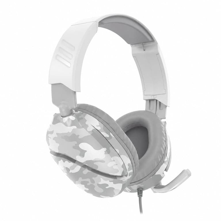 Căști gaming Turtle Beach Recon 70 Camo Polar White — defecte, funcționează parțial: casca stângă nu se aude nici la volum maxim (stare: vezi a 2-a imagine)