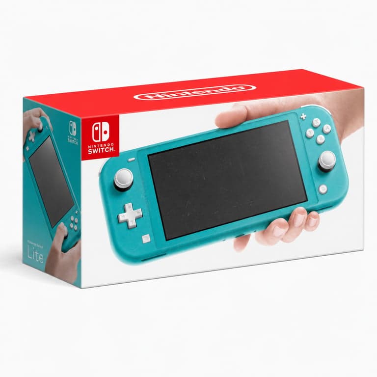 Consolă de jocuri portabilă Nintendo Switch Lite turcoaz - Vizibil — Urme de utilizare atât pe ecran, cât și pe carcasă (stare: vezi imaginea a 2-a)