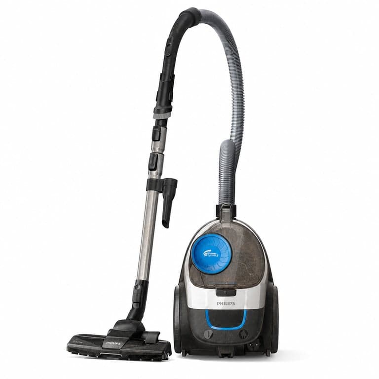 Aspirator fără sac Philips PowerPro Compact FC9332/09, 750 W, PowerCyclone 5, H13 — Sacul de praf este murdar (stare: vezi poza 2)