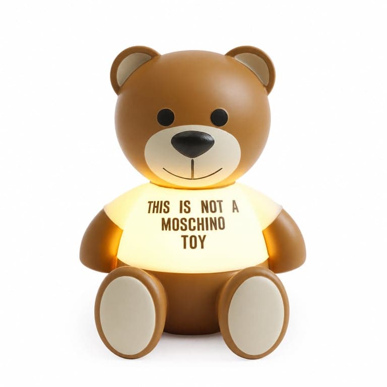 Lampă de masă ursuleț Kartell Toy Moschino – piesă defectă, parțial funcțională (lumină intermitentă) — defectă, funcționează parțial (stare: vezi a doua fotografie)