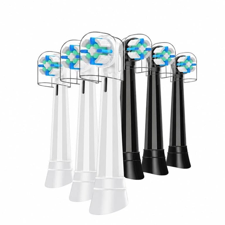 Set capete de periuță de dinți compatibile cu seria Oral-B iO – 8 bucăți (5 negre + 3 albe), capete de rezervă pentru periuța de dinți electrică din seria iO