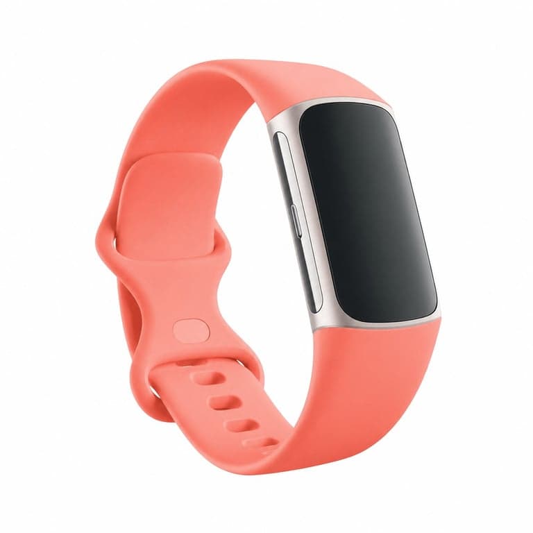 Ceas inteligent de monitorizare a activității Fitbit Charge 6, culoare Coral/Aluminiu Auriu, autonomie baterie 7 zile, Google — fără încărcător (stare: vezi a 2-a imagine)