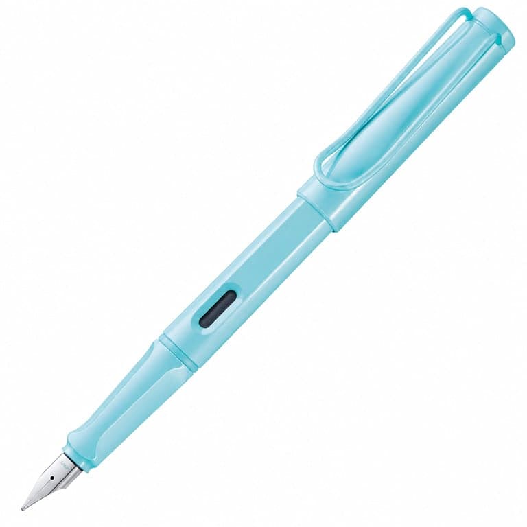 Stilou Lamy Safari Aquasky cu peniță din oțel șlefuit, mărimea B — fără cartuș de cerneală, stare uzată (stare: vezi a 2-a imagine)