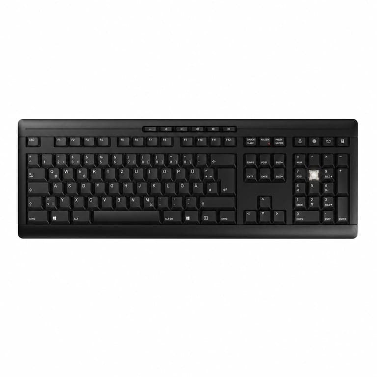 Tastatură wireless CHERRY Stream neagră, layout german, wireless, stare incompletă și utilizată