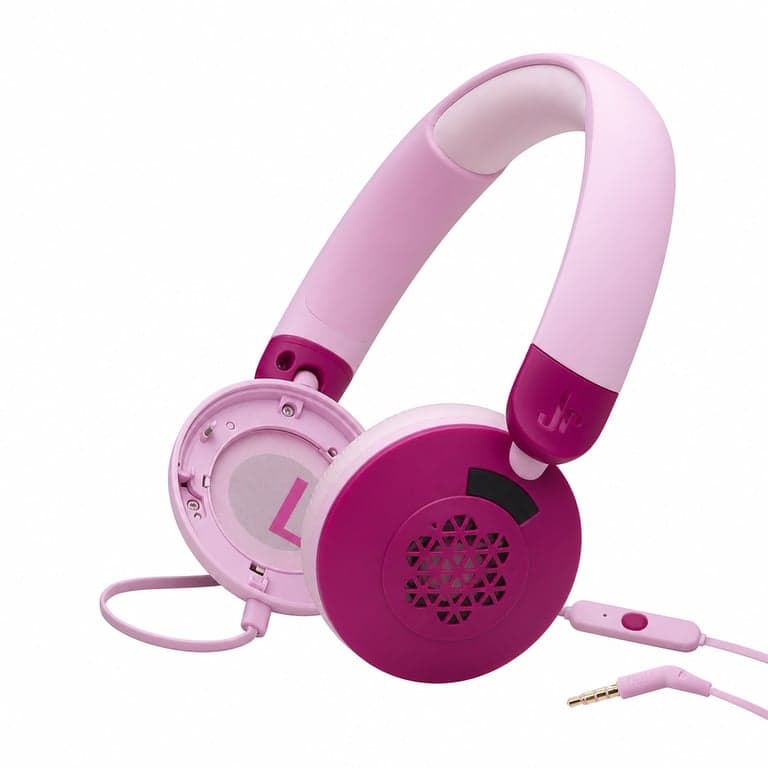 Căști cu fir pentru copii JBL Junior 320 cu microfon, roz - pernă pentru ureche lipsă (produs utilizat, exponat) (stare: vezi a 2-a imagine)