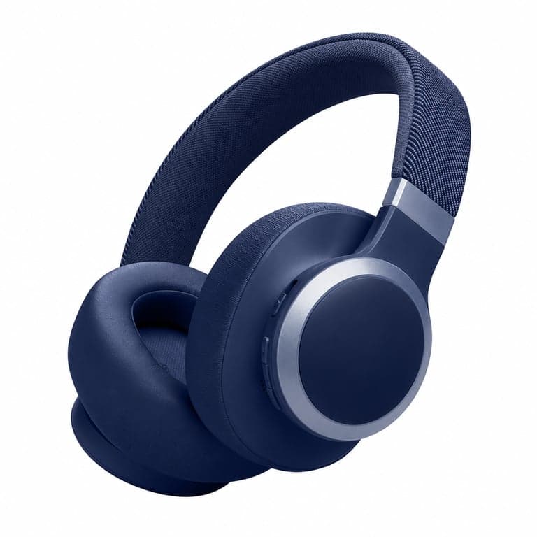 Căști Bluetooth JBL Live 770NC cu anularea zgomotului, albastru — defecte — defecte, pentru piese: Nu se încarcă (stare: vezi a 2-a imagine)