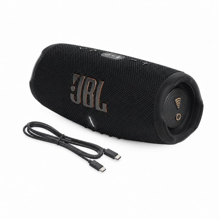 Boxă portabilă JBL Charge 5 Wi-Fi Bluetooth, rezistentă la apă — defectă, pentru piese: nu se încarcă și nu pornește (stare: vezi poza a 2-a)