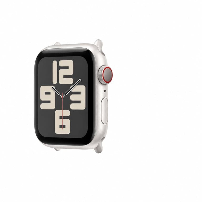 Ceas inteligent Apple Watch SE (generația a 2-a, 2023) GPS + Cellular 40 mm, carcasă din aluminiu culoarea stelar — Fără curea (stare: vezi imaginea a 2-a)