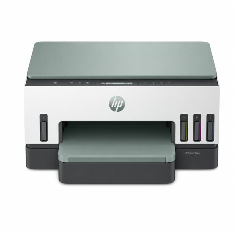 Imprimantă multifuncțională cu jet de cerneală HP Smart Tank 7007 3 în 1, A4, Wi-Fi, imprimare duplex automată, alb - Incompletă, produs de prezentare