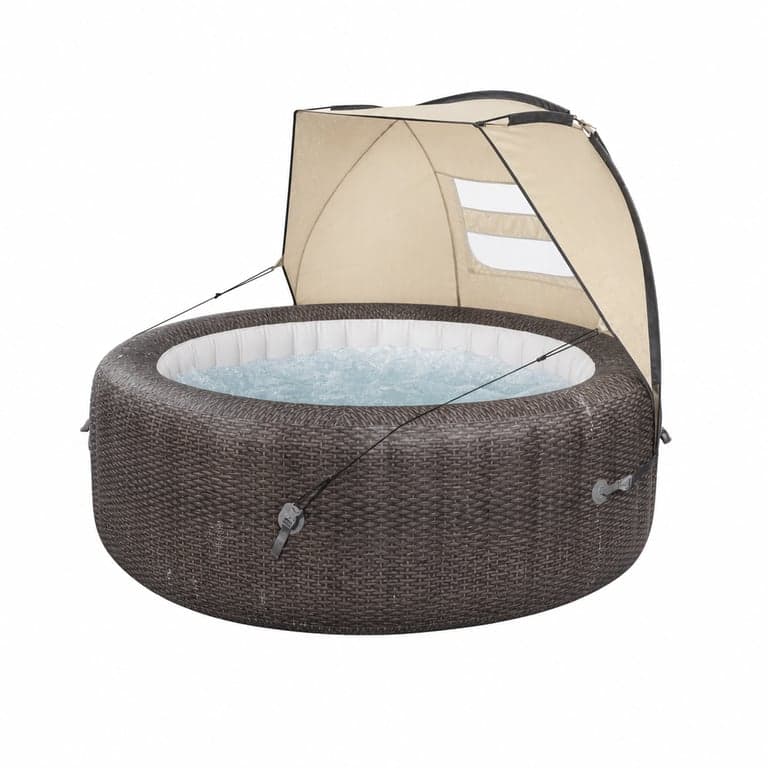 Copertină de protecție solară Bestway LAY-Z-SPA pentru jacuzzi 183x94x109 — Produsul prezintă urme de utilizare (stropi de apă (stare: vezi a 2-a imagine))