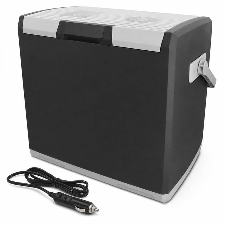 Geantă frigorifică termoelectrică AEG KK 28, 28 L, 12V/230V, portabilă, camping — defectă, funcționează parțial: cablu de alimentare defect (stare: vezi imaginea 2)