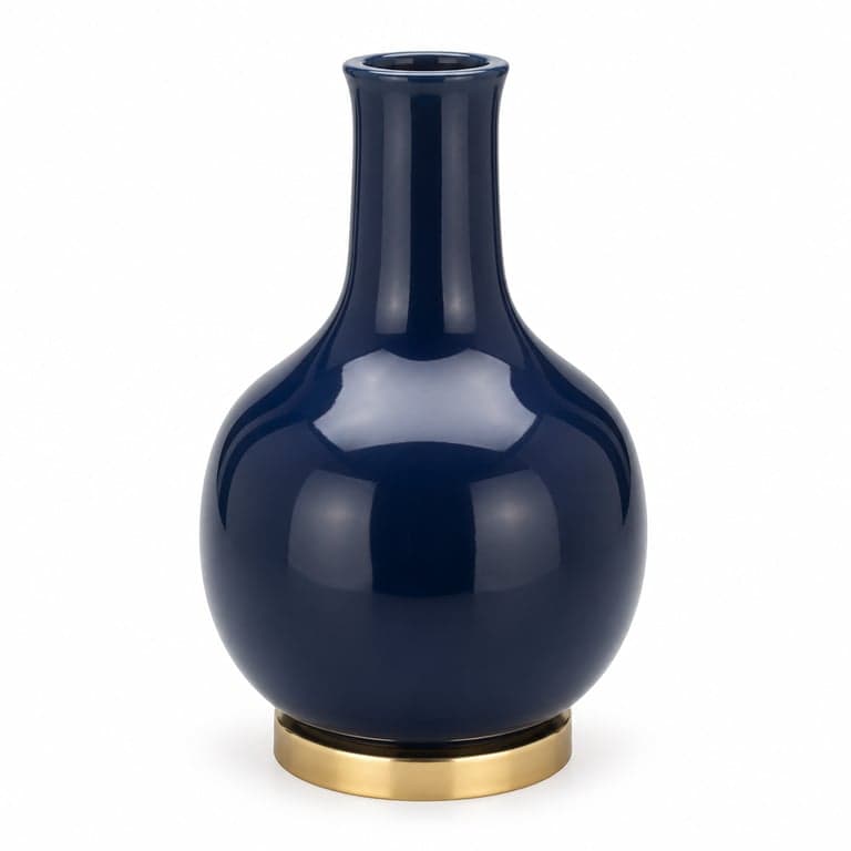 Lampă de masă modernă din ceramică SAFAVIEH, albastru marin