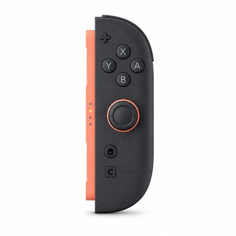 Controler Nintendo Joy-Con 2 dreapta pentru Nintendo Switch 2, negru-portocaliu, controller wireless Bluetooth