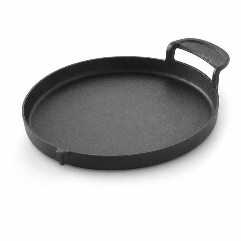 Placă de grătar din fontă Weber 7421 Gourmet BBQ System — defectă, funcționează parțial: unul dintre mânere este rupt (stare: vezi a doua fotografie)