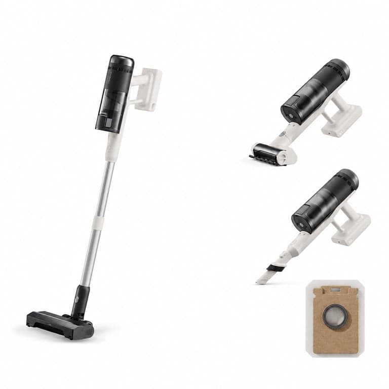 Aspirator vertical fără fir Roborock H60 Hub Pro, putere 170AW, 80 — Nu include stație de încărcare/golire (stare: vezi a 2-a imagine)