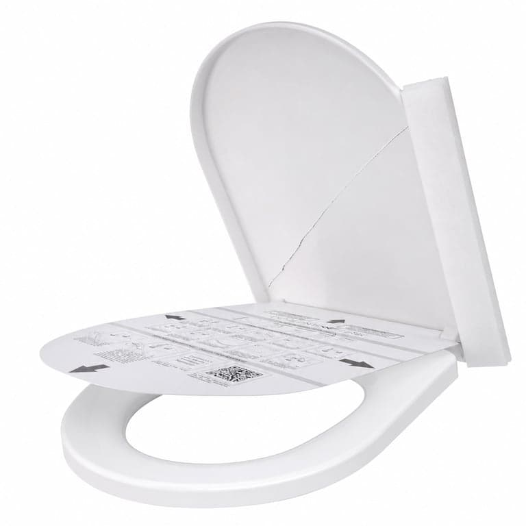 Capac WC LOBENSWERK, formă D, cu închidere lentă, antibacterian, rezistent la razele UV — defect, funcționează parțial: capac de închidere rupt (stare: vezi poza 2)
