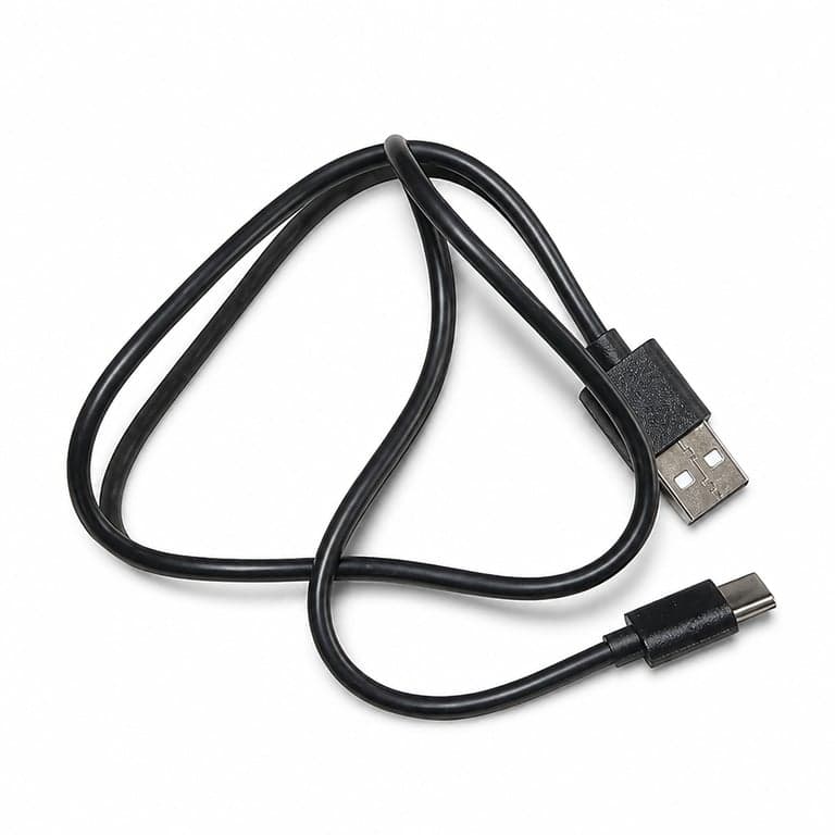 Cablu de încărcare Technaxx TX-266 USB-A – USB-C pentru acumulator pompă electrică SUP, cablu de date negru