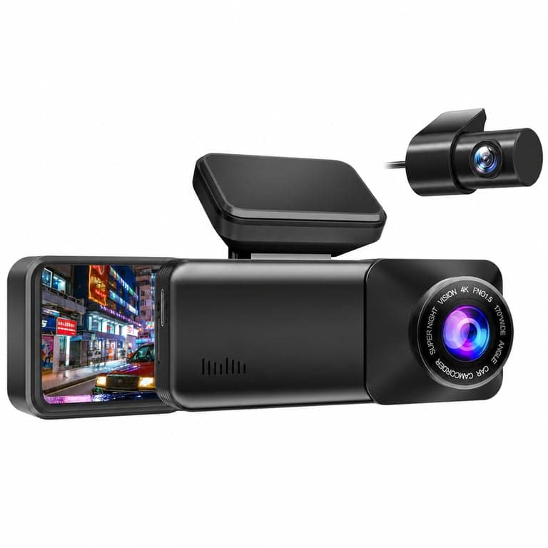 Cameră auto de bord Lumelia Osmo Dashcam Pro 2.0, 4K față-spate, unghi de vizualizare 170° — fără card SD de 64 GB (stare: vezi a 2-a imagine)