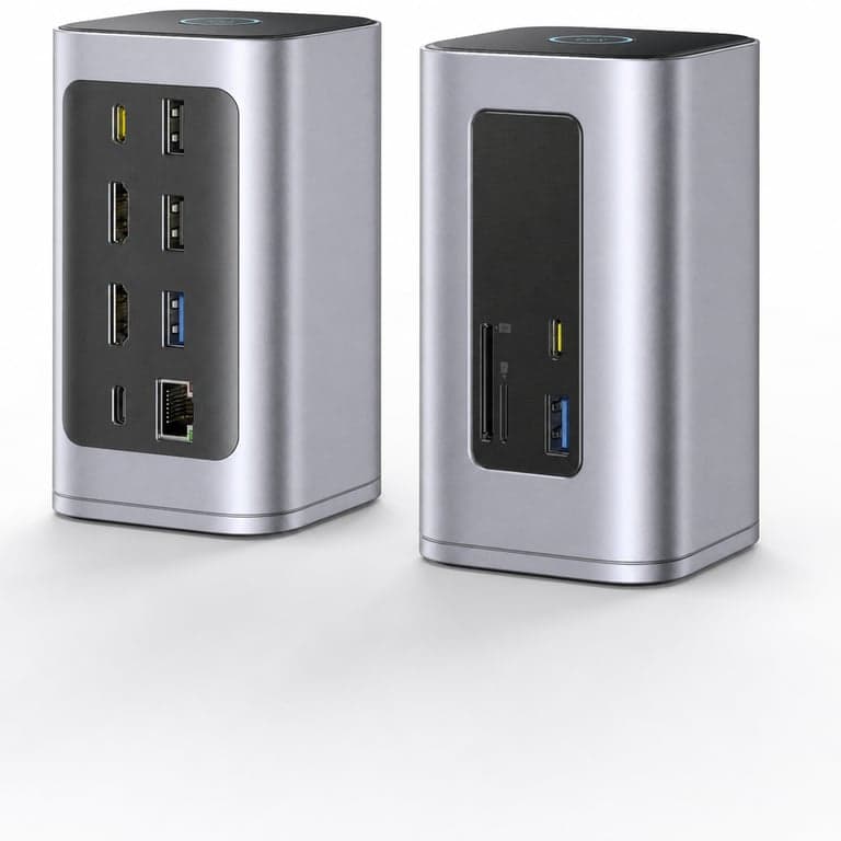 Stație de andocare Baseus Nomos Air USB-C 12 în 1, 2x4K HDMI — defectă, pentru piese: Nu se alimentează (stare: vezi a 2-a imagine)